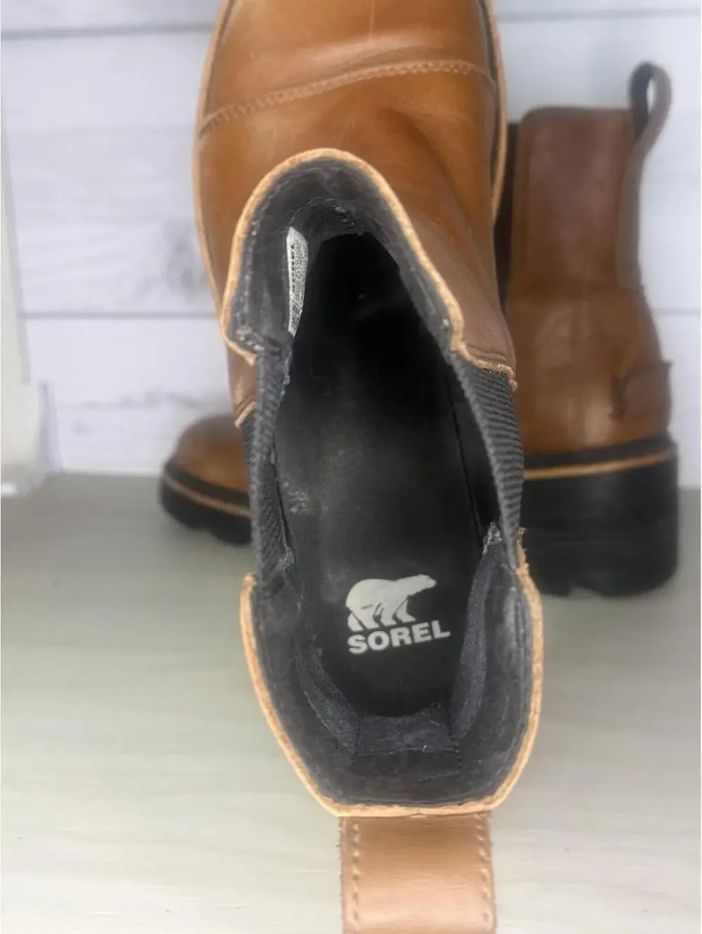 Sorel Women's Tan Leather Chelsea Boot